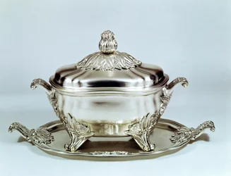 Soporte de sopera, Dresde, barroco, por Friedrich Reinhard Schrodel, c.1750