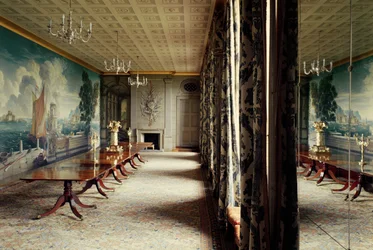 El Comedor en Plas Newydd, Anglesey, mostrando mural de Rex Whistler (1905-44) 1936
