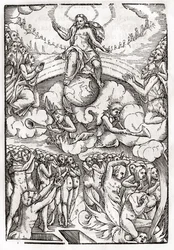 El Juicio Final, basado en un grabado en madera de Hans Holbein el Joven (1497-1543), de 