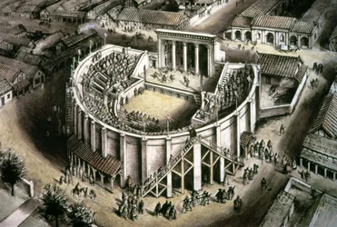 Reconstrucción del teatro, romano siglo II