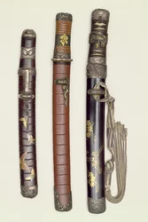 Tres Aikichi Tanto (espadas) del período Meiji, finales del siglo XIX