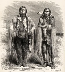 Dos indios Ute, ilustración de 
