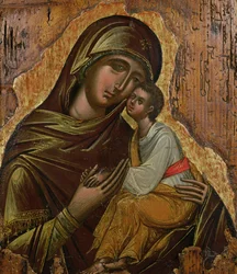 Virgen de la Ternura, icono griego de Creta, finales del siglo XV