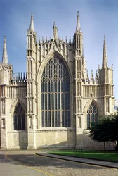 Catedral de York, vista de la ventana oeste, Escuela Inglesa, (siglo XV), Yorkshire, Reino Unido