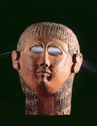 Máscara barbada, de Cartago, Túnez, Fenicia, siglo IV a.C.