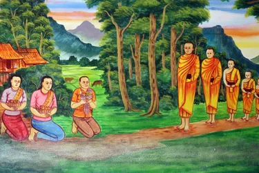 Historia de la vida de Buda Shakyamuni, Wat Si Muang, Vientiane, Laos