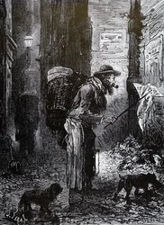 Un recogedor de trapos francés