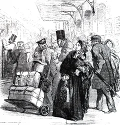 Un estado caótico de la estación de Birmingham.
