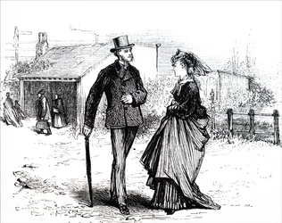 Una pareja afuera