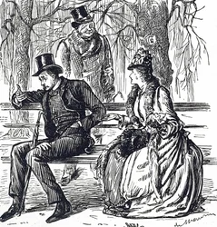 Una pareja practicando quiromancia