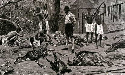 Un gran día de caza 1900 (grabado)
