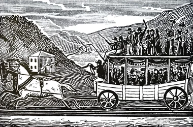Un carruaje tirado por caballos