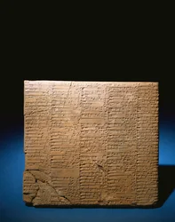 Una gran tableta de Ur III con múltiples columnas sobre ganado detallado para sacrificio, 2047-2038 a.C.