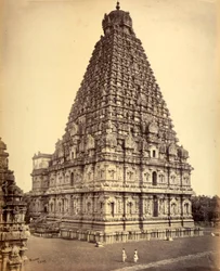 Una gran pagoda en la India