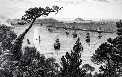 Vista del puerto de Plymouth