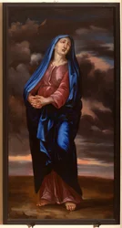 Abadía (Zwartzusterklooster). Interior. Pintura del refectorio.