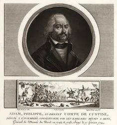 Adam Philippe, Conde de Custine, general revolucionario francés, ejecutado por traición en 1793