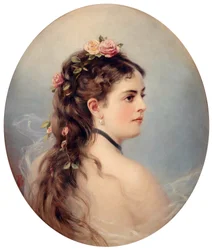 Adela-Juana-Maria, conocida como Adelina Patti (óleo sobre lienzo)