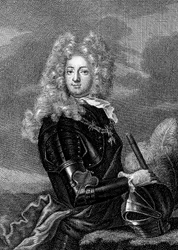Adrien Maurice conde de Ayen 1678-1766 , 3er duque de Noailles (grabado)