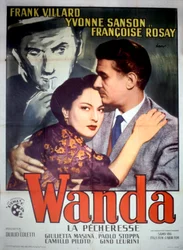 Cartel de la película Wanda la pecadora de Duilio Coletti con Frank Villard, Yvonne Sanson y Françoise Rosay 1952