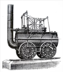 Una locomotora construida por George Stephenson
