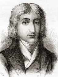 André-Jacques Garnerin, globero e inventor del paracaídas sin armazón, de "Les Merveilles de la Science", publicado hacia 1870 (litografía).