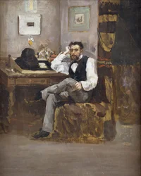 Artista en su estudio