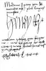 Inscripciones y firmas autógrafas del Rey Enrique VII y la Reina Isabel de York