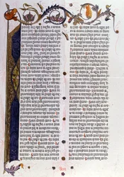 Página de la Biblia 36 líneas de Gutenberg, Maguncia