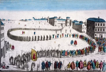 Gran procesión de la Inquisición en Lisboa, grabado francés