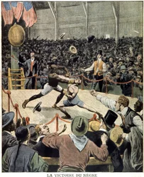 El boxeador Jack Johnson gana el título mundial