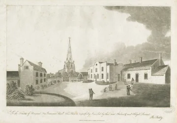 Escuela de Gramática de Brewood: grabado a la aguatinta, 30 de enero de 1799