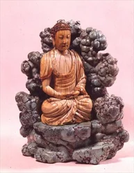 Buda en un trono de matriz turquesa, Dinastía Ming