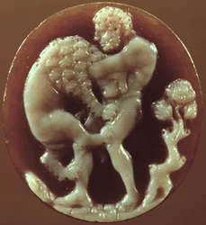 Camafeo de Hércules y el león de Nemea