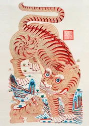 Tigre de madera chino