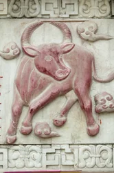 Signo astrológico chino. Templo de la Nube Blanca, Pekín, China