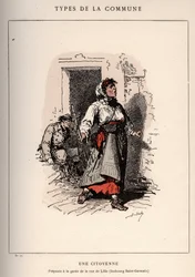 Comuna de París: traje de UNE CITIENNE (17) en "Les Communeux"