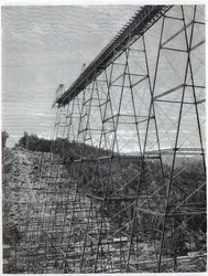 Construcción del viaducto Kinzua