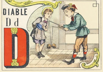 D: diablo - Alfabeto de Juegos, c.1890 (ilustración)