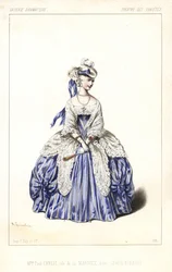 La actriz inglesa Madame Paul Ernest como Marquesa en Gentil Bernard, ou L