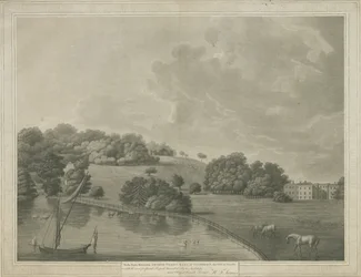 Enville Hall: grabado a la aguatinta, s.f. [?siglo XIX]