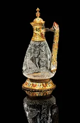 Jarra fatimí, Egipto, 975-1025, montada por Jean-Valentin Morel, Sèvres, 1854