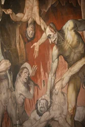 Duomo de Florencia. Fresco que representa el infierno, Florencia, Italia