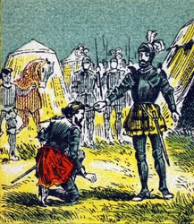 Francisco I arma de caballero por Bayard el 15 de septiembre