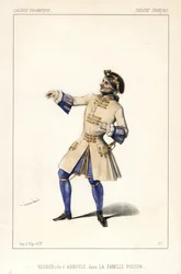 François Regnier como Arnould en La Famille Poisson, de Joseph Isidore Samson, Teatro Francés