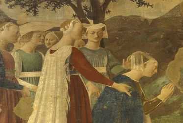Fresco, basílica de San Francisco, Arezzo, Toscana, Italia