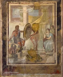Fresco que representa a Tetis en el taller de Hefesto, encargando una armadura para Aquiles