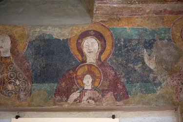 Fresco en la Iglesia de Santa Maria Assunta, Arqua Petrarca, Véneto, Italia