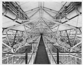 Pasarela en el techo del hangar de dirigibles rígidos en RNAS Pulham