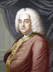 George Frideric Handel (grabado en color)